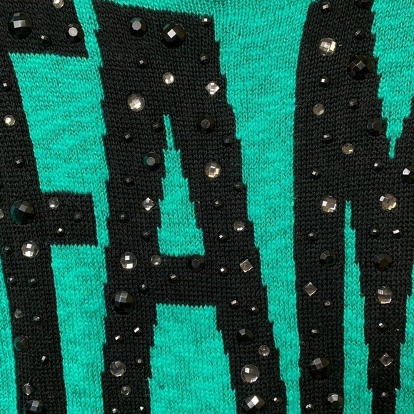 NWOT Justice Teal Famous Sweater Size 14 - Picture 3 of 6